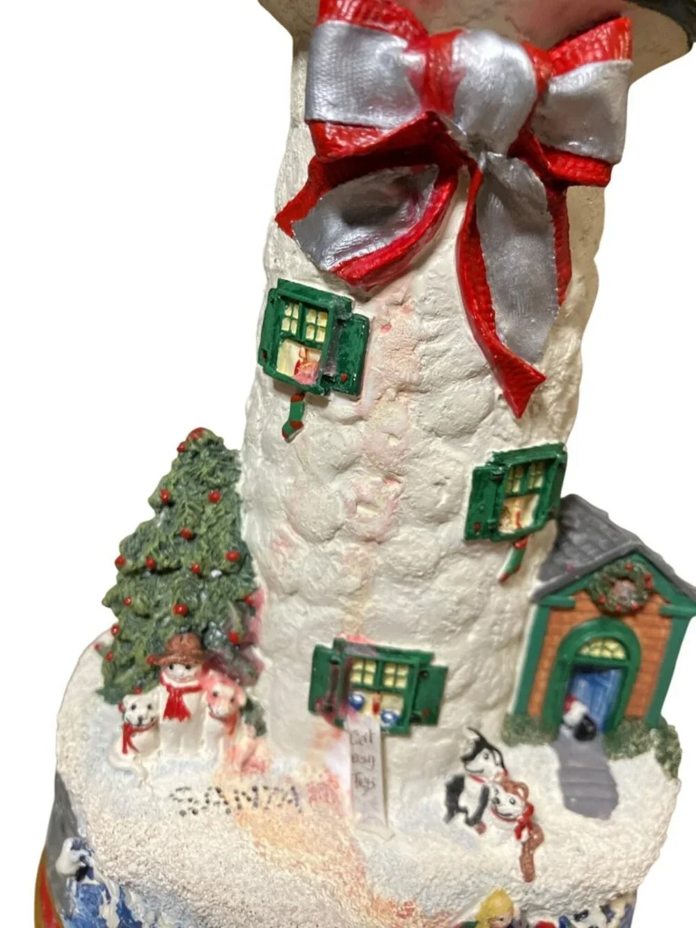 Danbury Mint Lighthouses of Christmas Candle Sticks Holder Figurines